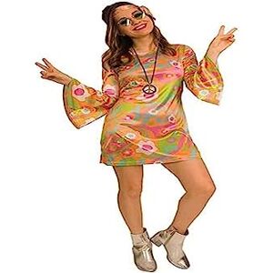 amscan 9905140 Women's 1960's Groovy Baby Hippy Adults Fancy Dress Costume Size: 16-18 amscan 9905140 Women's 1960's Groovy Baby Hippy Adults Fancy Dress Costume Size: 16-18