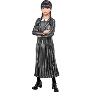 Rubies Official Wednesday Addams, Wednesday Nevermore Child Costume, Kids Fancy Dress, Size 11-13 Years Halloween Rubies Official Wednesday Addams, Wednesday Nevermore Child Costume, Kids Fancy Dress, Size 11-13 Years Halloween