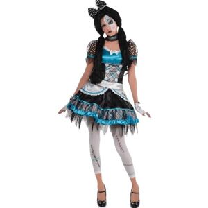 amscan 8400709 Shattered Doll Adult Halloween Costume Small (2-4) 1 Set amscan 8400709 Shattered Doll Adult Halloween Costume Small (2-4) 1 Set