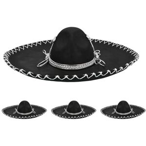 Boland Adult Sombrero Set of 4 Mexican Hat for Costumes, Carnival, Theme Party, Headwear Boland Adult Sombrero Set of 4 Mexican Hat for Costumes, Carnival, Theme Party, Headwear