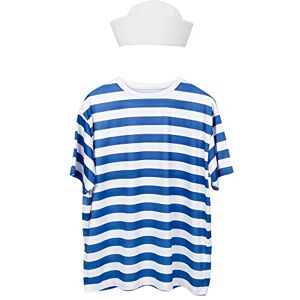 Boland 44376 Costume Set Sailor, Hat and Shirt for Adults, Sailors, Costume Set for JGA or Carnival Boland 44376 Costume Set Sailor, Hat and Shirt for Adults, Sailors, Costume Set for JGA or Carnival