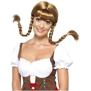 Smiffys Bavarian Babe Wig, Plaited, Brown with Hidden Wire, Oktoberfest Fancy Dress, Adult Dress Up Wigs Halloween Smiffys Bavarian Babe Wig, Plaited, Brown with Hidden Wire, Oktoberfest Fancy Dress, Adult Dress Up Wigs Halloween