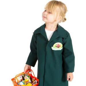 PRETEND TO BEE Shopkeeper Fancy Dress Costume for Kids Age 3+, Green PRETEND TO BEE Shopkeeper Fancy Dress Costume for Kids Age 3+, Green