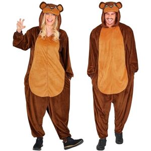 W WIDMANN MILANO Party Fashion Adult Bear Jumpsuit Brown Plush Hooded Animal Costume Fancy Dress Costume W WIDMANN MILANO Party Fashion Adult Bear Jumpsuit Brown Plush Hooded Animal Costume Fancy Dress Costume