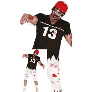 FIESTAS GUIRCA Apocalyptic Zombie Quarterback Men Fancy Dress Costume Bloody Rugby American Football High School Uniform Mens Halloween Costumes Adult Size XL FIESTAS GUIRCA Apocalyptic Zombie Quarterback Men Fancy Dress Costume Bloody Rugby American Football High School Uniform Mens Halloween Costumes Adult Size XL