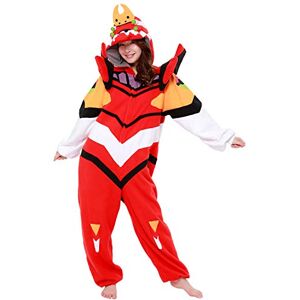 SAZAC Kigurumi Evangelion Unit-02 Eva-02 Onesie Jumpsuit Halloween Costume Adult Red, Red, Adult One-Size-Fits-All SAZAC Kigurumi Evangelion Unit-02 Eva-02 Onesie Jumpsuit Halloween Costume Adult Red, Red, Adult One-Size-Fits-All
