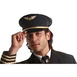 Dress Up America Pilot Hat Black Airline Captain Cap Pilot Costume Accessory for Kids and Adults Dress Up America Pilot Hat Black Airline Captain Cap Pilot Costume Accessory for Kids and Adults