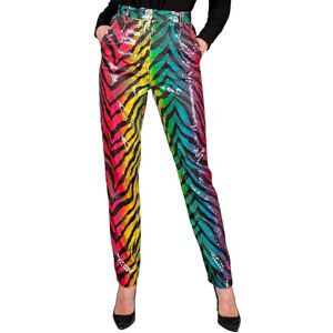 W WIDMANN MILANO Party Fashion Widmann Party Fashion Women's Rainbow Tiger Print Disco Fever Hit Move Sequin Pants W WIDMANN MILANO Party Fashion Widmann Party Fashion Women's Rainbow Tiger Print Disco Fever Hit Move Sequin Pants