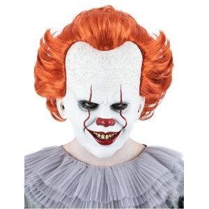 Smiffys IT Chapter Two Pennywise Mask for Adults, Full Head Latex with Hair, White and Orange, Officially Licensed, Ideal for Halloween and Themed Fancy Dress Parties Smiffys IT Chapter Two Pennywise Mask for Adults, Full Head Latex with Hair, White and Orange, Officially Licensed, Ideal for Halloween and Themed Fancy Dress Parties