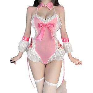 SNOMYRS Sexy Bunny Costume Cosplay Maid Japanese Anime Kawaii Pink Naughty Babydoll Bodysuit SNOMYRS Sexy Bunny Costume Cosplay Maid Japanese Anime Kawaii Pink Naughty Babydoll Bodysuit