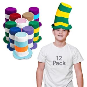 Funny Party Hats Stove Pipe Hats Party Hats for Adults – Felt Top Hat – Bulk Assorted Color Group Costume Hats – 12 Pack – Funny Party Hats Stove Pipe Hats Party Hats for Adults – Felt Top Hat – Bulk Assorted Color Group Costume Hats – 12 Pack –