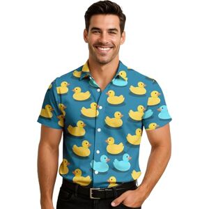 FIESTAS GUIRCA Blue Rubber Ducks Shirt (42-44/XL) Fancy Dress Accessory for Adult Men Ideal for Summer Parties, Graduations and Hawaiian Celebrations Blue FIESTAS GUIRCA Blue Rubber Ducks Shirt (42-44/XL) Fancy Dress Accessory for Adult Men Ideal for Summer Parties, Graduations and Hawaiian Celebrations Blue