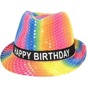 Boland 00948 Happy Birthday Hat with Sequins, Headpiece for Party Birthday Gift Boland 00948 Happy Birthday Hat with Sequins, Headpiece for Party Birthday Gift