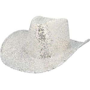 Boland Cowboy Hat Rodeo Party, Hat for Fancy Dress Costumes, Carnival, Theme Party and JGA, Silver Boland Cowboy Hat Rodeo Party, Hat for Fancy Dress Costumes, Carnival, Theme Party and JGA, Silver