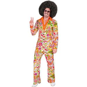 W WIDMANN MILANO Party Fashion Widmann Costume 60s suit, jacket and trousers, hippie, reggae, flower power, disco fever, hit move W WIDMANN MILANO Party Fashion Widmann Costume 60s suit, jacket and trousers, hippie, reggae, flower power, disco fever, hit move