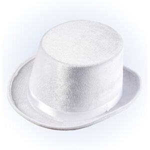 W WIDMANN MILANO Party Fashion Top Velvet White Felt Top Hats Caps & Headwear for Fancy Dress Costumes Accessory W WIDMANN MILANO Party Fashion Top Velvet White Felt Top Hats Caps & Headwear for Fancy Dress Costumes Accessory