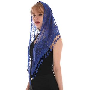 LMVERNA Lace Infinity Veils Mantilla Catholic Veil Church Veil Head Covering Latin Mass, Blue, Medium LMVERNA Lace Infinity Veils Mantilla Catholic Veil Church Veil Head Covering Latin Mass, Blue, Medium