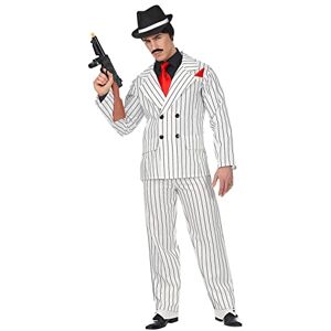 W WIDMANN MILANO Party Fashion Widmann 10131434 Adult Gangster Costume, White/Black, S W WIDMANN MILANO Party Fashion Widmann 10131434 Adult Gangster Costume, White/Black, S