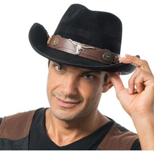 Chaks Cowboy Hat Suede Look Western Hat for Men and Women Carnival Festival Wild West Costume Accessories Chaks Cowboy Hat Suede Look Western Hat for Men and Women Carnival Festival Wild West Costume Accessories