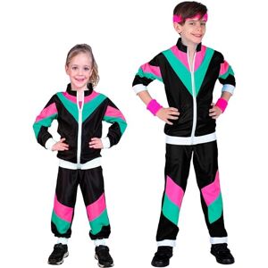 W WIDMANN MILANO Party Fashion Children's Tracksuit Black 80s Outfit Jogging Suit Fancy Dress Costumes W WIDMANN MILANO Party Fashion Children's Tracksuit Black 80s Outfit Jogging Suit Fancy Dress Costumes