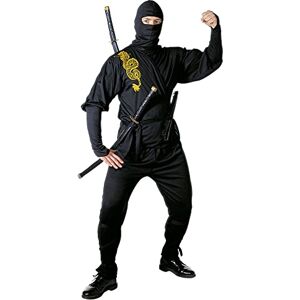 W WIDMANN MILANO Party Fashion Widmann 39199 Ninja costume, Black, XXL W WIDMANN MILANO Party Fashion Widmann 39199 Ninja costume, Black, XXL