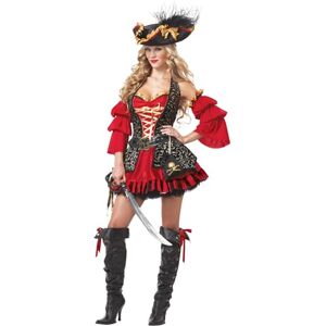 California Costumes Women's Spanish Pirate Adult-Sized Costume, Red, XL (Pack of 6) California Costumes Women's Spanish Pirate Adult-Sized Costume, Red, XL (Pack of 6)