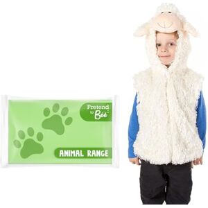 PRETEND TO BEE Soft Sheep Animal Dress Up Costume for Kids, Unisex, White, 3-7 Years PRETEND TO BEE Soft Sheep Animal Dress Up Costume for Kids, Unisex, White, 3-7 Years