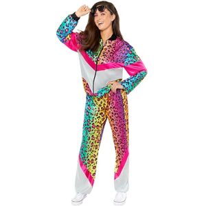 amscan 9919056 Unisex 1980's Neon Animal Print Shell Suit Adults Fancy Dress Costume (Chest size: 50") amscan 9919056 Unisex 1980's Neon Animal Print Shell Suit Adults Fancy Dress Costume (Chest size: 50")