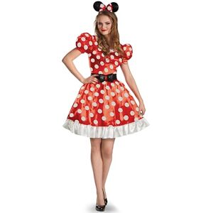 Disguise Ladies Red Minnie Mouse Fancy Dress Costume, Red/Black/White, Small (4-6) US Disguise Ladies Red Minnie Mouse Fancy Dress Costume, Red/Black/White, Small (4-6) US