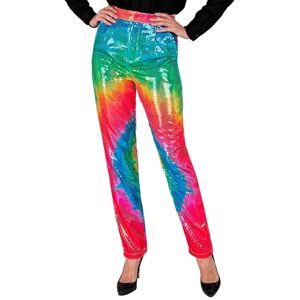 W WIDMANN MILANO Party Fashion Widmann Party Fashion Women's Psychedelic Disco Fever Sequin Pants Schlagermove Women's Trousers W WIDMANN MILANO Party Fashion Widmann Party Fashion Women's Psychedelic Disco Fever Sequin Pants Schlagermove Women's Trousers