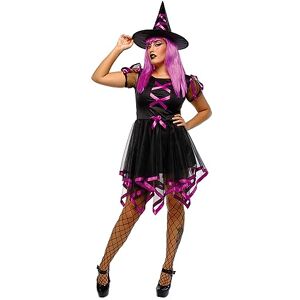 Rubies Women's Cuca Neon Witch Costume, Dress and Hat, Pink, Official Halloween, Carnival, Parties and Cospplay Rubies Women's Cuca Neon Witch Costume, Dress and Hat, Pink, Official Halloween, Carnival, Parties and Cospplay