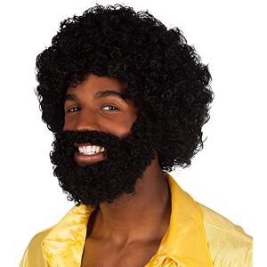 Boland 86311 Adult Wig Rufus in Afro Curls with Beard – Black Boland 86311 Adult Wig Rufus in Afro Curls with Beard – Black