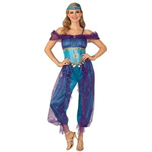 Rubies Bristol Novelty 700881M000 Women's Genie Costume Adult Fancy Dress, Blue/Multi, Medium Halloween Halloween Rubies Bristol Novelty 700881M000 Women's Genie Costume Adult Fancy Dress, Blue/Multi, Medium Halloween Halloween