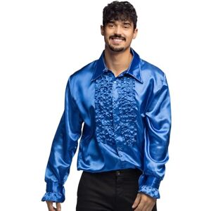 Boland Disco Shirt with Ruffles Blue for Men Costume Party Shirt 70s Theme Party Carnival Boland Disco Shirt with Ruffles Blue for Men Costume Party Shirt 70s Theme Party Carnival