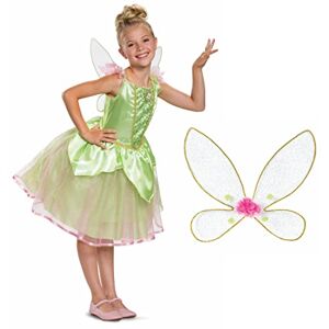 Disguise Disney Official Deluxe Tinkerbell Costume Kids includes Tinkerbell Wings, Tinkerbell Fancy Dress Up Outfit, Green Fairy Costume for Girls, World Book Day Costumes for Girls S Disguise Disney Official Deluxe Tinkerbell Costume Kids includes Tinkerbell Wings, Tinkerbell Fancy Dress Up Outfit, Green Fairy Costume for Girls, World Book Day Costumes for Girls S