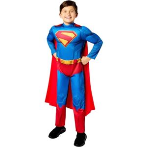 Rubies Official DC Deluxe Superman Costume, Kids Superhero Fancy Dress, Size 9-10 Years Halloween Rubies Official DC Deluxe Superman Costume, Kids Superhero Fancy Dress, Size 9-10 Years Halloween