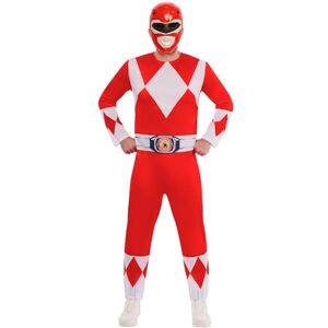 Rubies 1001409L000 Adult Mighty Morphin Red Ranger Power Fancy Dress, 44' Chest Halloween Rubies 1001409L000 Adult Mighty Morphin Red Ranger Power Fancy Dress, 44' Chest Halloween