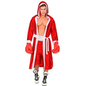 W WIDMANN MILANO Party Fashion Widmann Boxer costume, hooded cape with belt and shorts, red, athletes, fighters, carnival, theme party W WIDMANN MILANO Party Fashion Widmann Boxer costume, hooded cape with belt and shorts, red, athletes, fighters, carnival, theme party