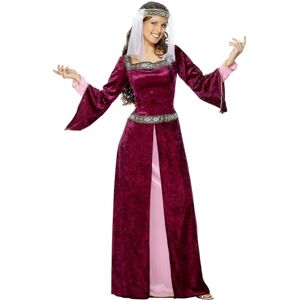 Smiffys Maid Marion Costume, Burgundy with Dress & Headpiece, Historical Fancy Dress, Medieval Dress Up Costumes Smiffys Maid Marion Costume, Burgundy with Dress & Headpiece, Historical Fancy Dress, Medieval Dress Up Costumes
