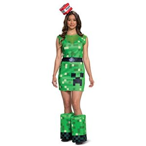 Disguise 67741E Creeper Female Adult Costume Sized, Green, L Disguise 67741E Creeper Female Adult Costume Sized, Green, L