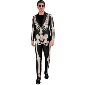 W WIDMANN MILANO Party Fashion Widmann Skeleton Costume Suit Jacket and Trousers Glow Under UV Light Bone Man Halloween Fancy Dress W WIDMANN MILANO Party Fashion Widmann Skeleton Costume Suit Jacket and Trousers Glow Under UV Light Bone Man Halloween Fancy Dress