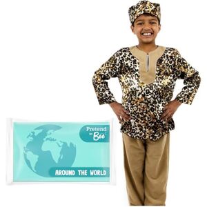 PRETEND TO BEE African Man/Boy Dress Up Costume for Kids, Multicultural, 5-7 Years, Brown PRETEND TO BEE African Man/Boy Dress Up Costume for Kids, Multicultural, 5-7 Years, Brown