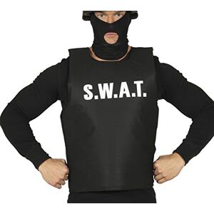 FIESTAS GUIRCA Adult SWAT Waistcoat Police and Special Forces Costume Accessory Ideal for Fancy Dress Parties, Halloween and Carnival Black FIESTAS GUIRCA Adult SWAT Waistcoat Police and Special Forces Costume Accessory Ideal for Fancy Dress Parties, Halloween and Carnival Black