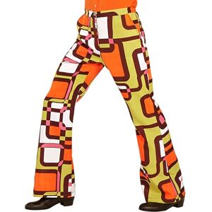 W WIDMANN MILANO Party Fashion Groovy 70s Style Trousers for Men, Disco, Dancers, Show, Carnival, Theme Parties, Size L/XL, Orange W WIDMANN MILANO Party Fashion Groovy 70s Style Trousers for Men, Disco, Dancers, Show, Carnival, Theme Parties, Size L/XL, Orange