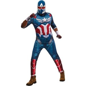Rubies Official Brave New World Captain America Deluxe Adult, Adult Fancy Dress, Small Halloween Rubies Official Brave New World Captain America Deluxe Adult, Adult Fancy Dress, Small Halloween