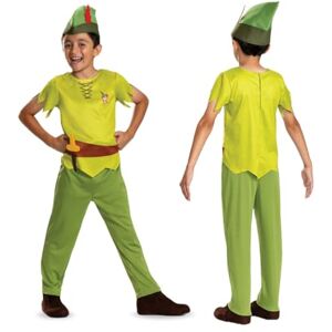 Disney Peter Pan Costume for Kids, Officially Licensed by disguise, Features Signature Dual Green Outfit with Feather Hat, Comfortable Fit with Detailed Design, Ages 3-4 Disney Peter Pan Costume for Kids, Officially Licensed by disguise, Features Signature Dual Green Outfit with Feather Hat, Comfortable Fit with Detailed Design, Ages 3-4
