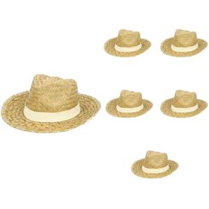 Boland Straw Summer Hat for Adults, Set of 6, Hat for Costumes, Carnival and Theme Party, Headpiece Boland Straw Summer Hat for Adults, Set of 6, Hat for Costumes, Carnival and Theme Party, Headpiece