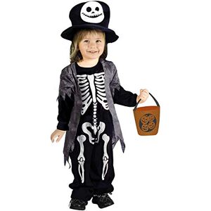 Ciao 28025.3-4 Skeleton Baby Costume (Size 3-4 Years) with Trick-or-Treating Bag, Unisex, Black, White Ciao 28025.3-4 Skeleton Baby Costume (Size 3-4 Years) with Trick-or-Treating Bag, Unisex, Black, White