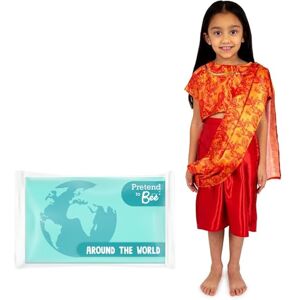 PRETEND TO BEE Multicultural Indian Lady/Girl Dress Up Costume for Kids, Multi Coloured, 3-5 Years PRETEND TO BEE Multicultural Indian Lady/Girl Dress Up Costume for Kids, Multi Coloured, 3-5 Years
