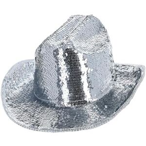 Smiffys Fever Deluxe Sequin Cowboy Hat, Silver, Fever Accessories Fancy Dress, Western Dress Up Hats Halloween Smiffys Fever Deluxe Sequin Cowboy Hat, Silver, Fever Accessories Fancy Dress, Western Dress Up Hats Halloween